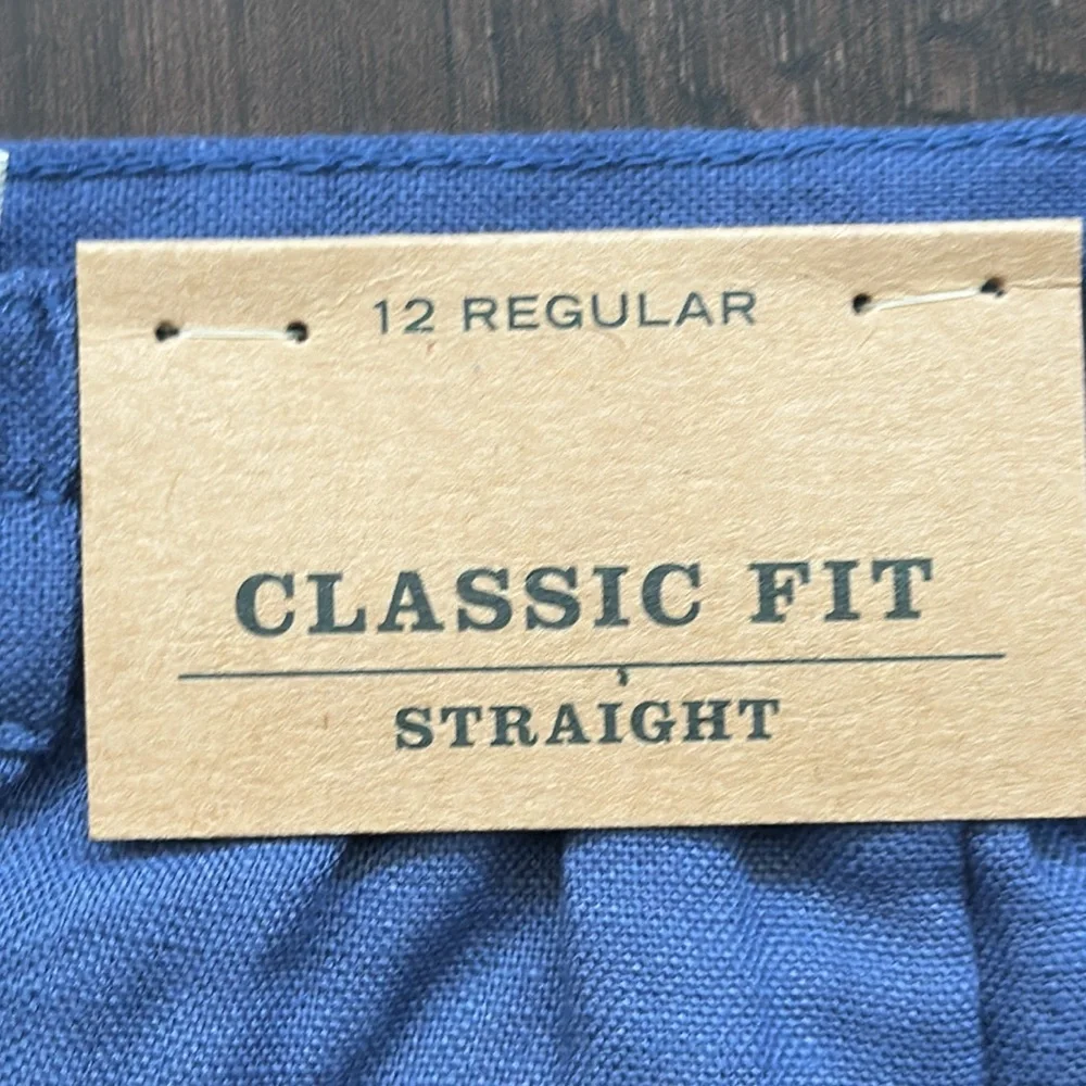 LL BEAN WOMENS SHORTS CLASSIC FIT STRAIGHT LINEN BLUE NEW SIZE 12 - Picture 3 of 6